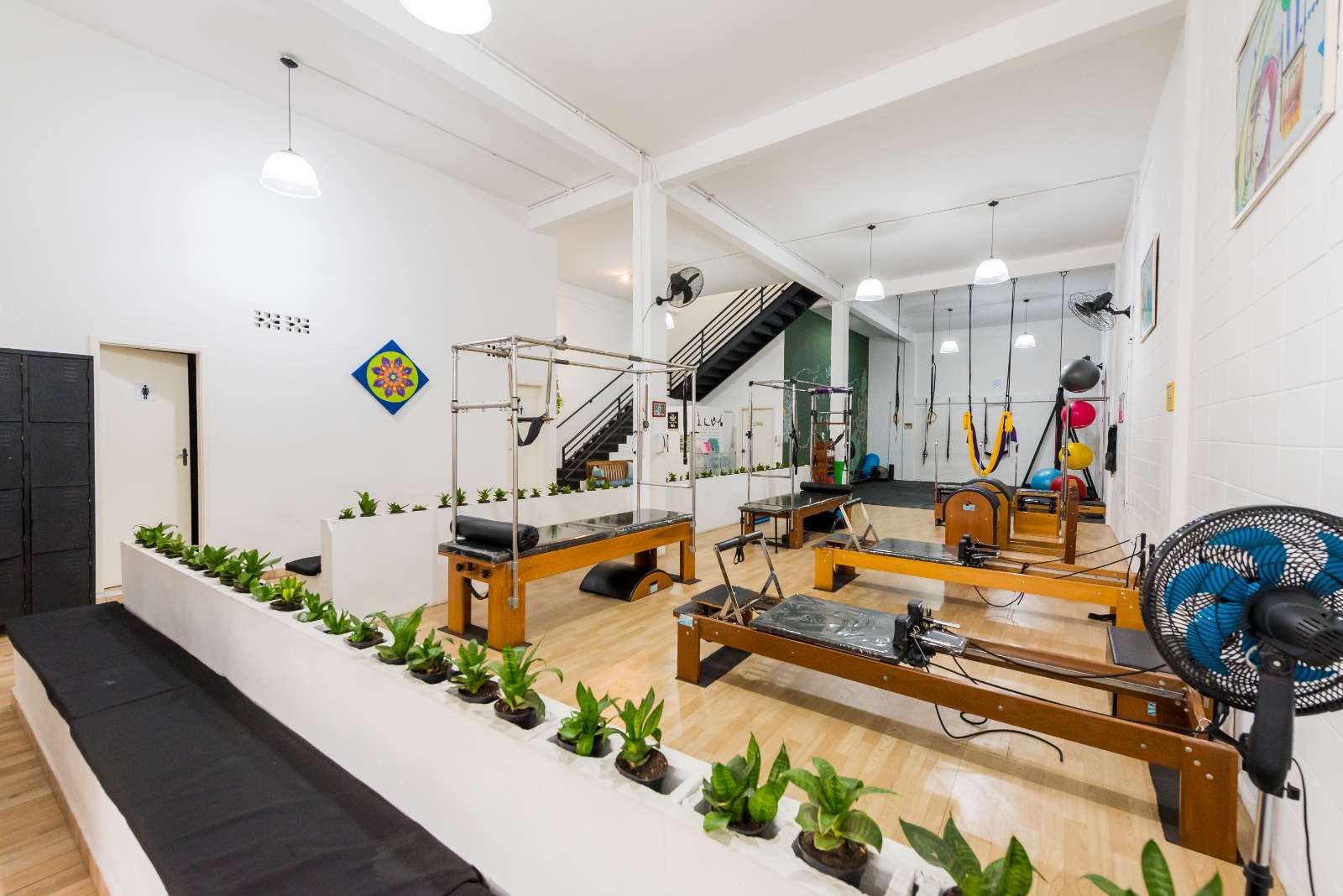 Estúdio de Pilates com aparelhos